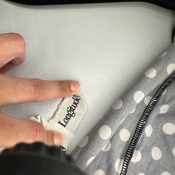 Longitude Black Polka Dot One Piece Swim Dress - Picture 7 of 9